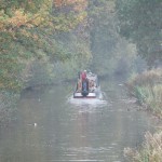 canal boat autumn cruising